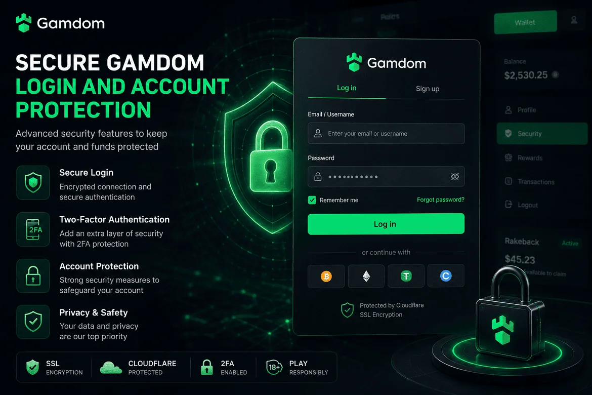 Secure Gamdom login and account protection