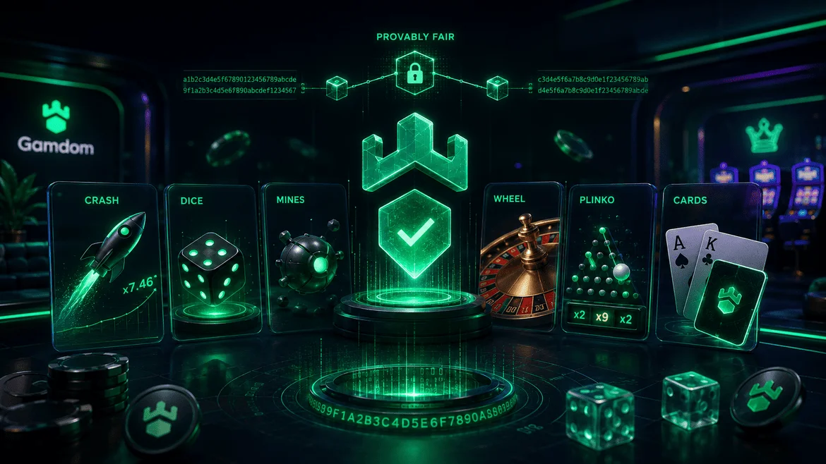 Gamdom Originals provably fair games